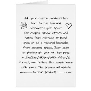 Escritura a mano de personalizado