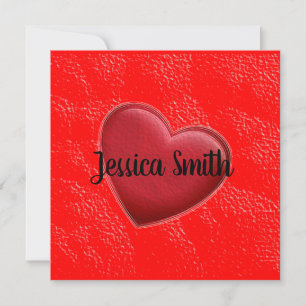 Escritura a mano Nombre elegante Corazón Rojo Amor