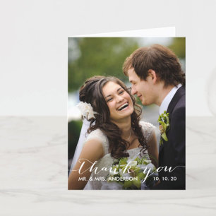 Escritura a mano simple   Tarjeta de agradecimient