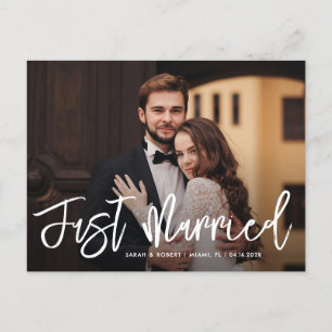 escritura blanca recién casada invitación boda