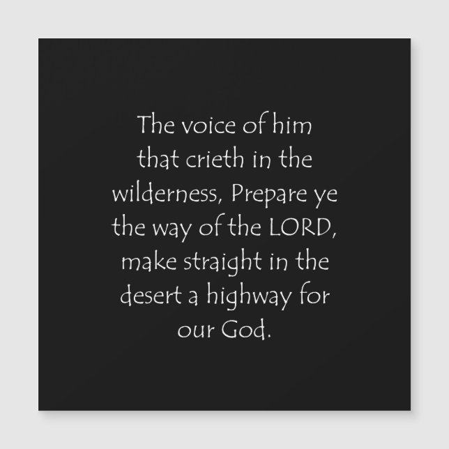 Escritura Cita Isaías 40 3 (Anverso)