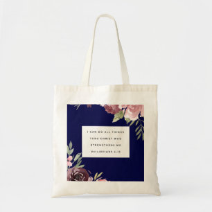 Escritura cristiana Inspiradora frente a bolsa de 