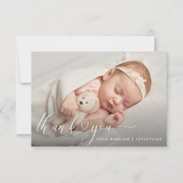 escritura de corazón moderna gracias anuncio de na