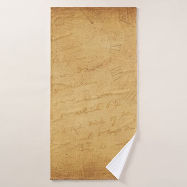 Escritura de flores de imagen de fondo (Toalla de baño)