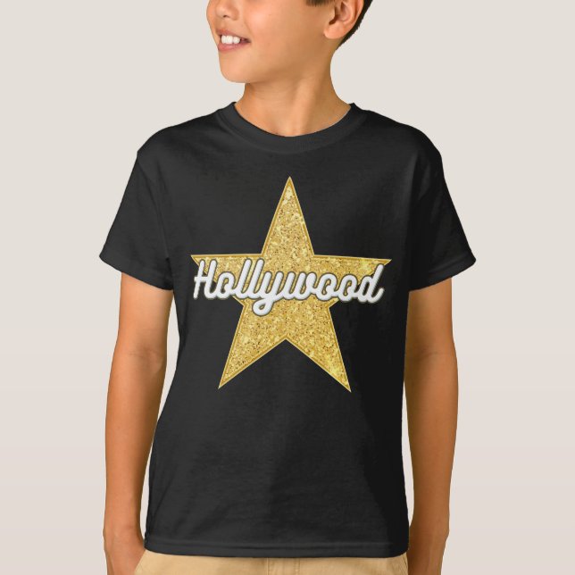 Escritura de Hollywood Boulevard y camiseta estrel (Anverso)