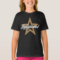 Escritura De Hollywood Con Camiseta Estrella (De T