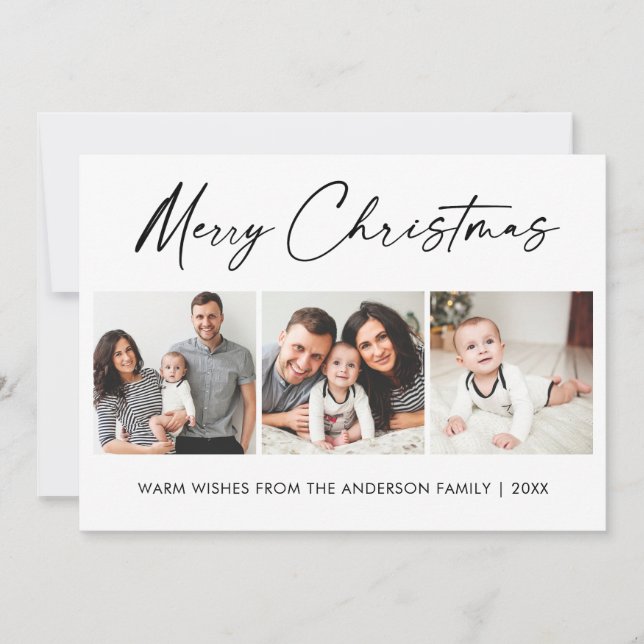 Escritura de tinta moderna de caligrafía 3 Navidad (Anverso)