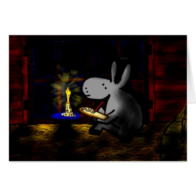 escritura del burro por luz de una vela (Anverso (Horizontal))