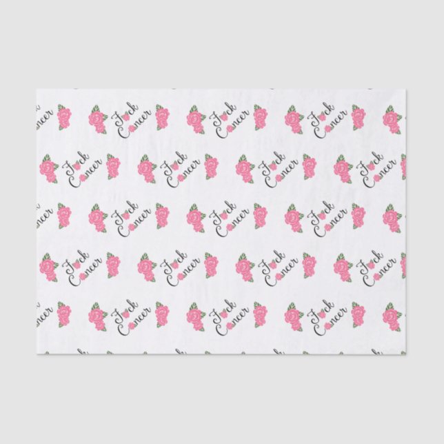 Escritura del cáncer de F*ck con el papel seda (Anverso)