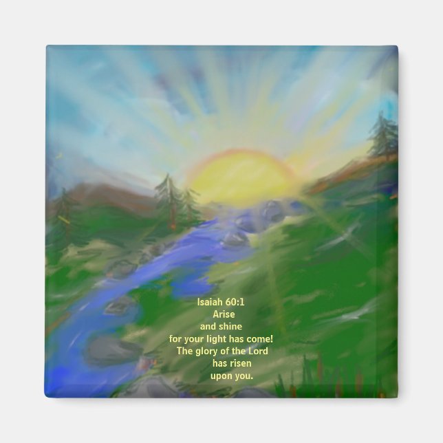 Escritura inspiradora de imán cuadrado de 2 pulgad (Frente)