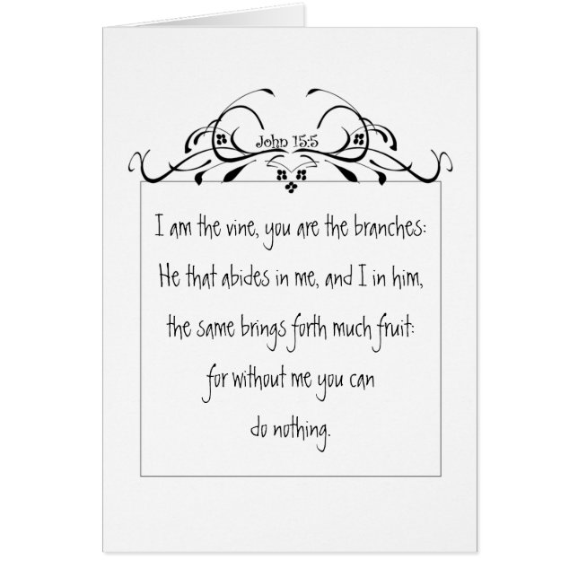 Escritura, Juan 5:15 Yo soy el Vino (Frente)