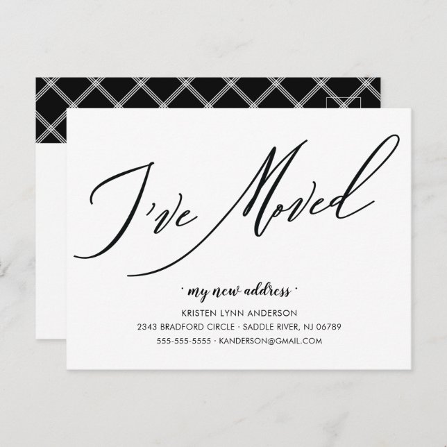 Escritura moderna que he movido la Invitación de l (Anverso / Reverso)