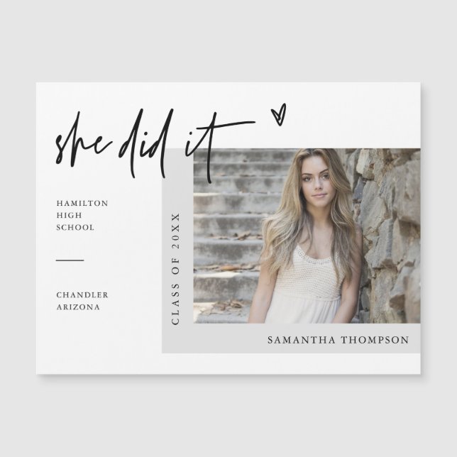 Escritura Moderna Que Hizo El Magnet De Foto De Gr (Anverso)