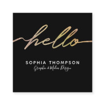 Escritura olográfica moderna del hola - tarjeta de