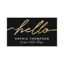 Escritura olográfica moderna del hola - tarjeta de