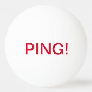 Escritura: ¡PING! ¡, PONG! ; Bola de ping-pong