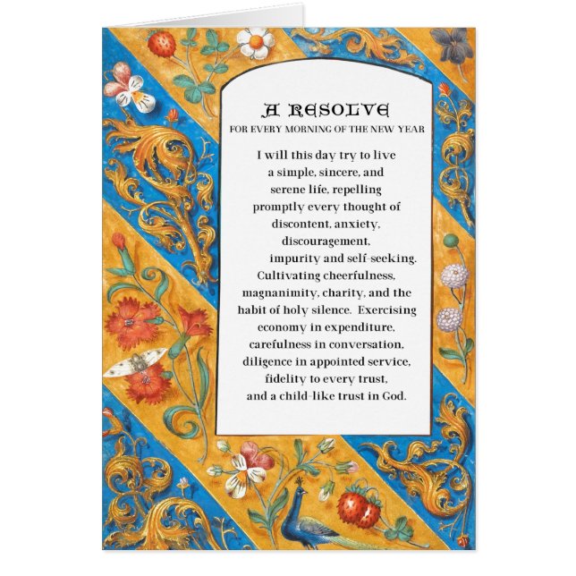 Escritura religiosa de oración de Año Nuevo Feliz (Frente)