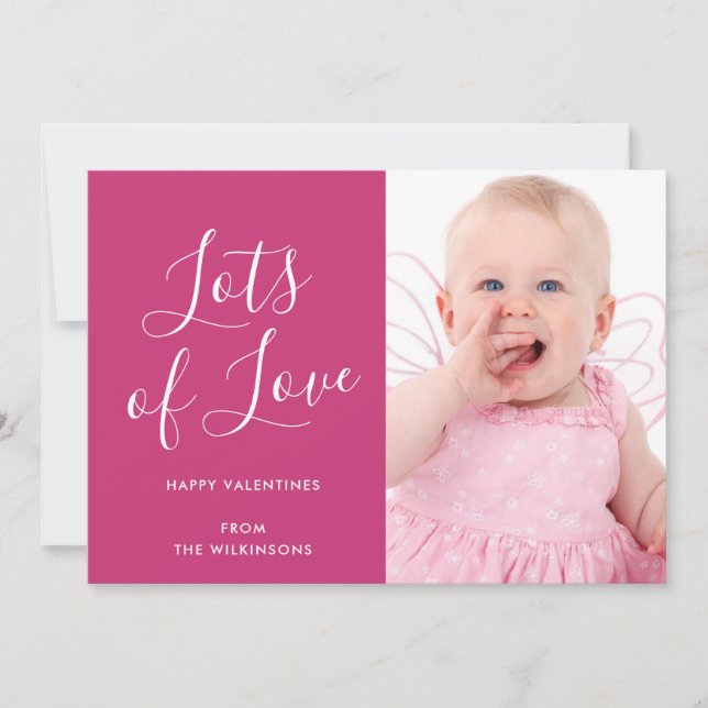 Escritura rosa de mucha tarjeta de fotos de San Va (Anverso)