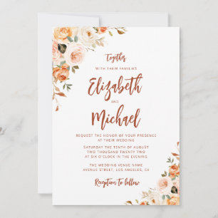 escritura rústica caída invitación a la boda