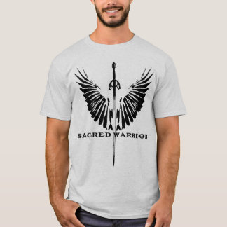 Escritura sagrada de la camiseta w del guerrero