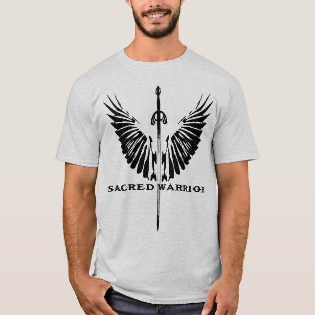 Escritura sagrada de la camiseta w del guerrero (Anverso)