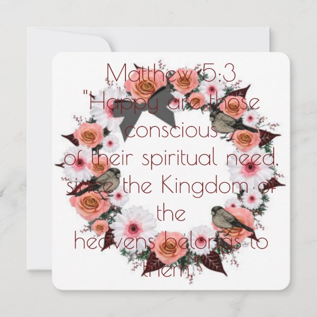 Escritura Verse el Reino de Mateo Espiritual (Anverso)