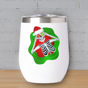 Escrúpulo lindo en brillantes navidades verdes roj