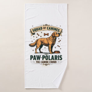 Escuadrón de Caninos Gráfico Antiguo con Perro Pun