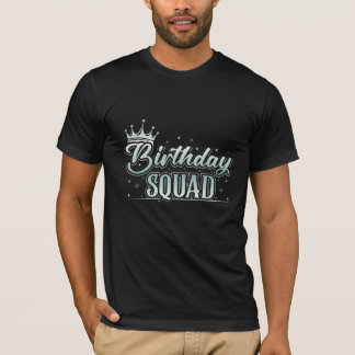Escuadrón de cumpleaños con diseño de camiseta de