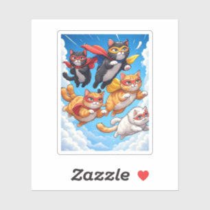 Escuadrón de gatos voladores - Pegatina Vinil de g