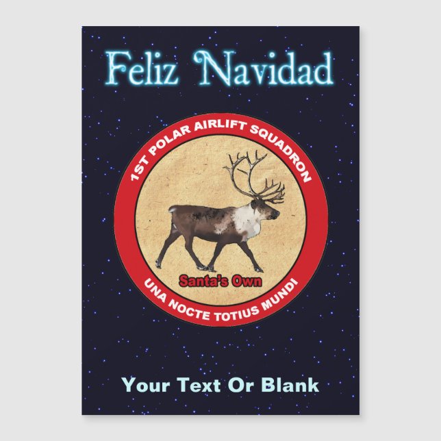 Escuadrón de renos de Santa María - Feliz Navidad (Anverso)