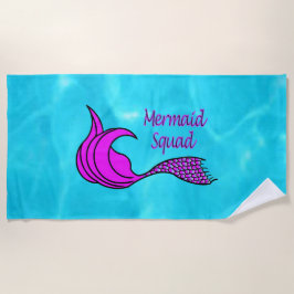 Escuadrón de sirenas con toalla de playa de cola d