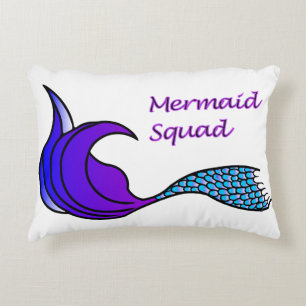 Escuadrón de sirenas púrpura y almohada de tiro az
