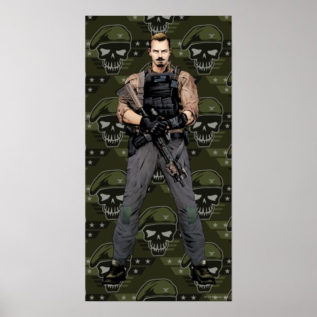 Escuadrón suicida | Arte de cómics de Rick Flag (Frente)