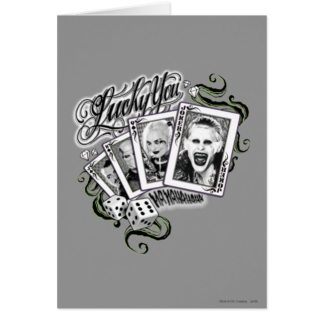 Escuadrón suicida | Cartas de juego "Lucky You" (Frente)