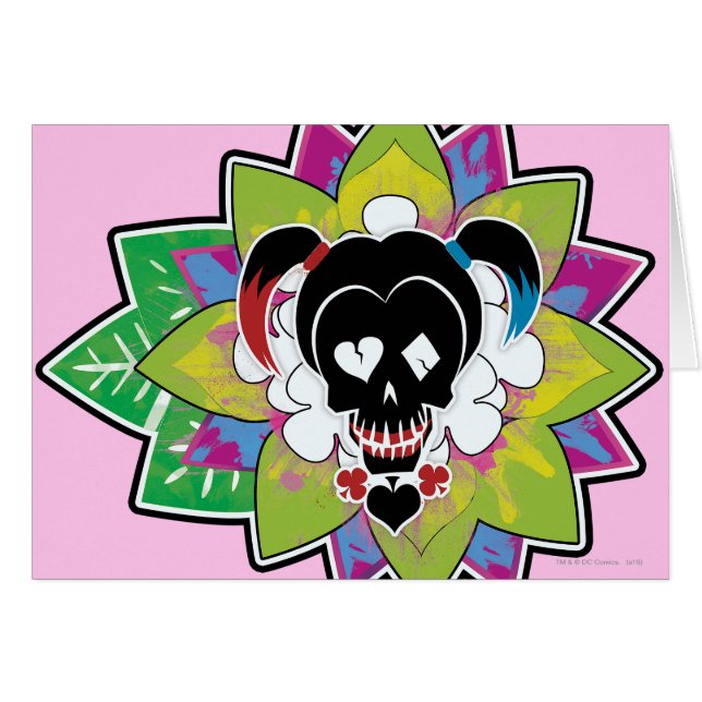 Escuadrón suicida | Harley Quinn Skull Tattoo Art (Anverso (Horizontal))