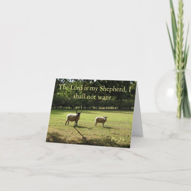 ¡Escuchando al pastor! Tarjeta (Anverso)