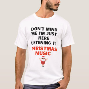 Escuchando camisetas musicales de Navidades