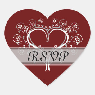 Escuche A Mis Pegatinas De Bodas De Corazón
