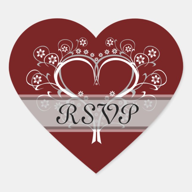 Escuche A Mis Pegatinas De Bodas De Corazón (Anverso)