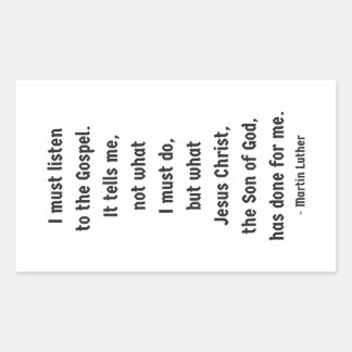 Escuche al Pegatina del Rectángulo del Evangelio