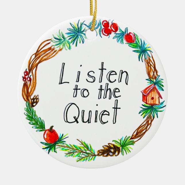 Escuche el ornamento silencioso (Frente)