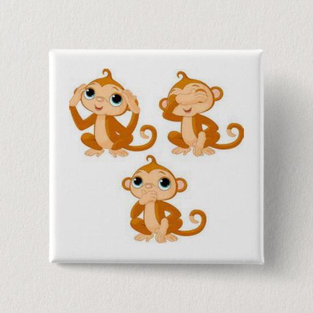 Escuche hablar no ve botón malvado (Anverso)