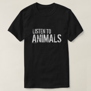 Escuche la camisa de los animales (el negro)