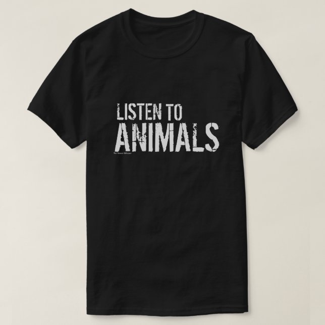 Escuche la camisa de los animales (el negro) (Diseño del anverso)