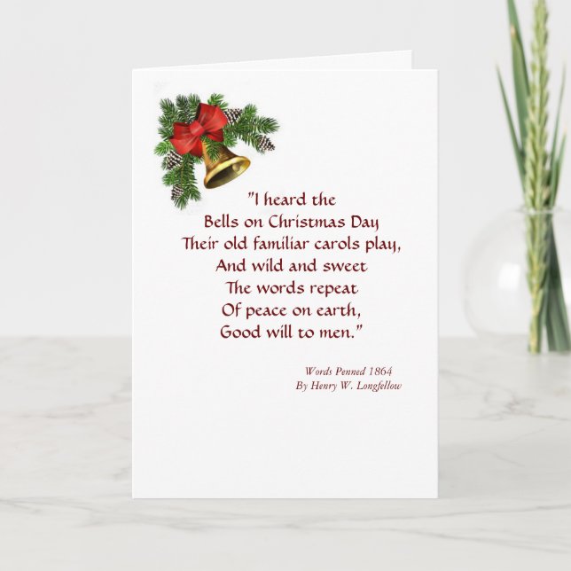 Escuché la tarjeta de Navidades Hymn de Bells (Anverso)