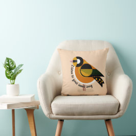 Escuche Su Cojín decorativo De Aves De Canción Int