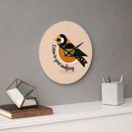 Escuche Su Reloj De Pared De Aves De Canción Inter
