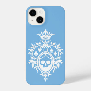 Escudo azul con cráneo y Funda para iPhone 14