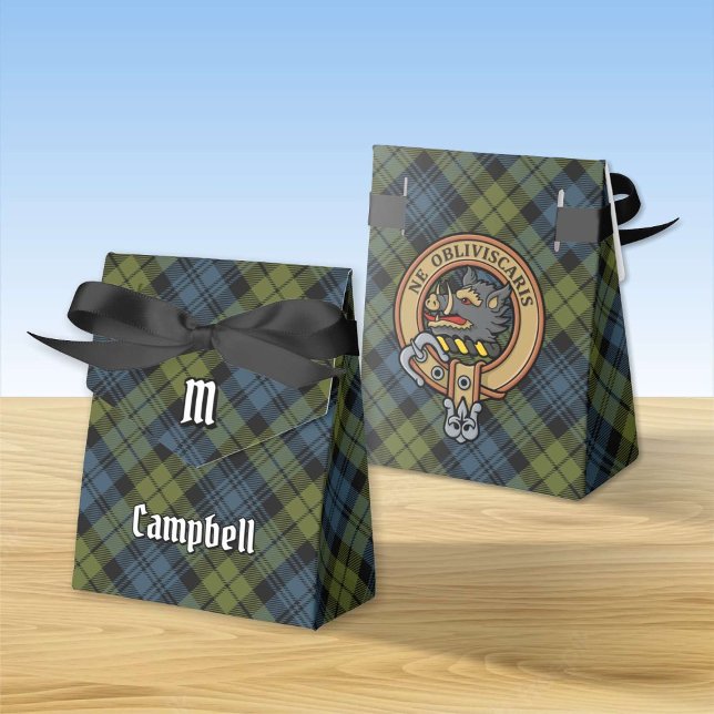 Escudo Campbell sobre caja de Favor de Tartán (Subido por el creador)